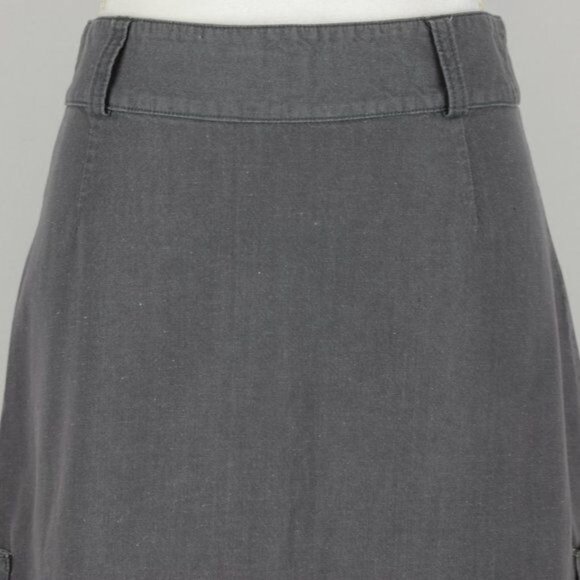 Merrell Women's Size 2 Gray Linen Blend Woven Cargo A-Line Mini Skirt - Picture 4 of 8